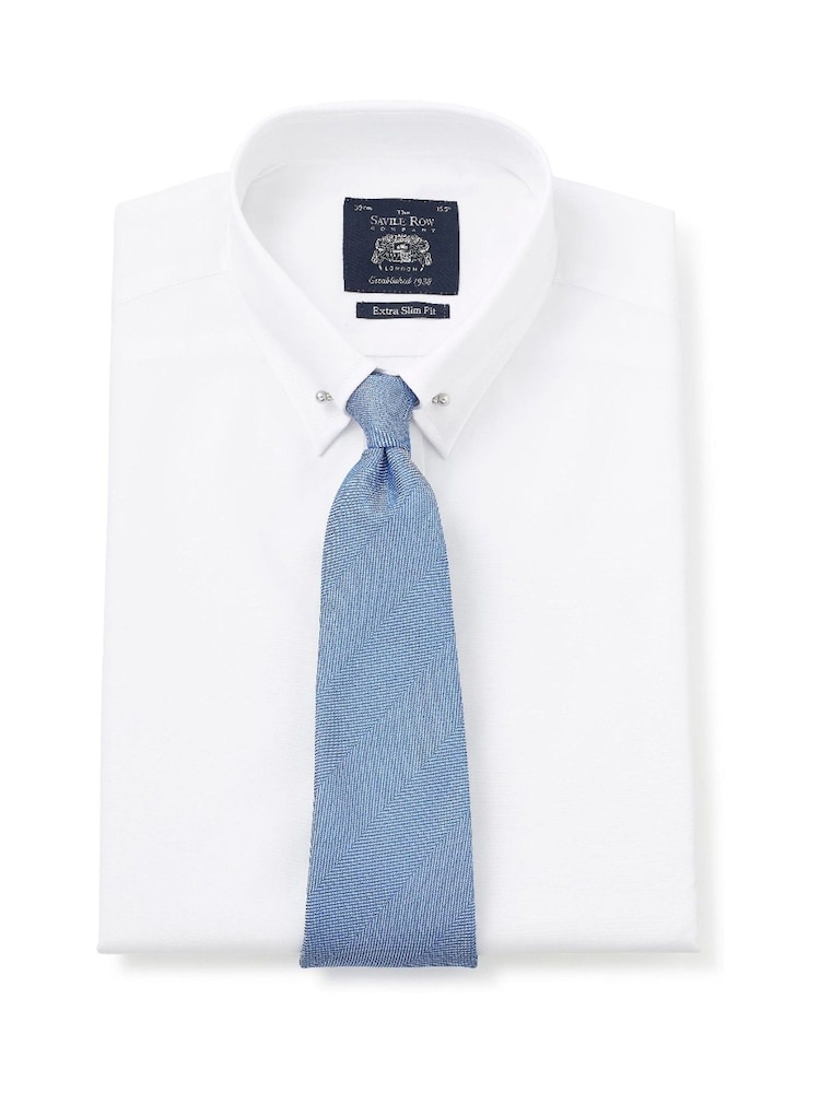 Savile Row Company Hemd, Doppelmanschette mit extra Nadelkragen, 100 % Baumwolle, Slim-Fit, Weiß - Bild 1 von 4 Savile Row Company Hemd, Doppelmanschette mit extra Nadelkragen, 100 % Baumwolle, Slim-Fit, Weiß - Bild 1 von 4