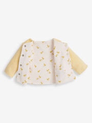 Amarillo con pato - Conjunto de 2 piezas con pijama tipo pelele y chaqueta de terciopelo de Jojo Maman Bébé - Imagen 4 de 6