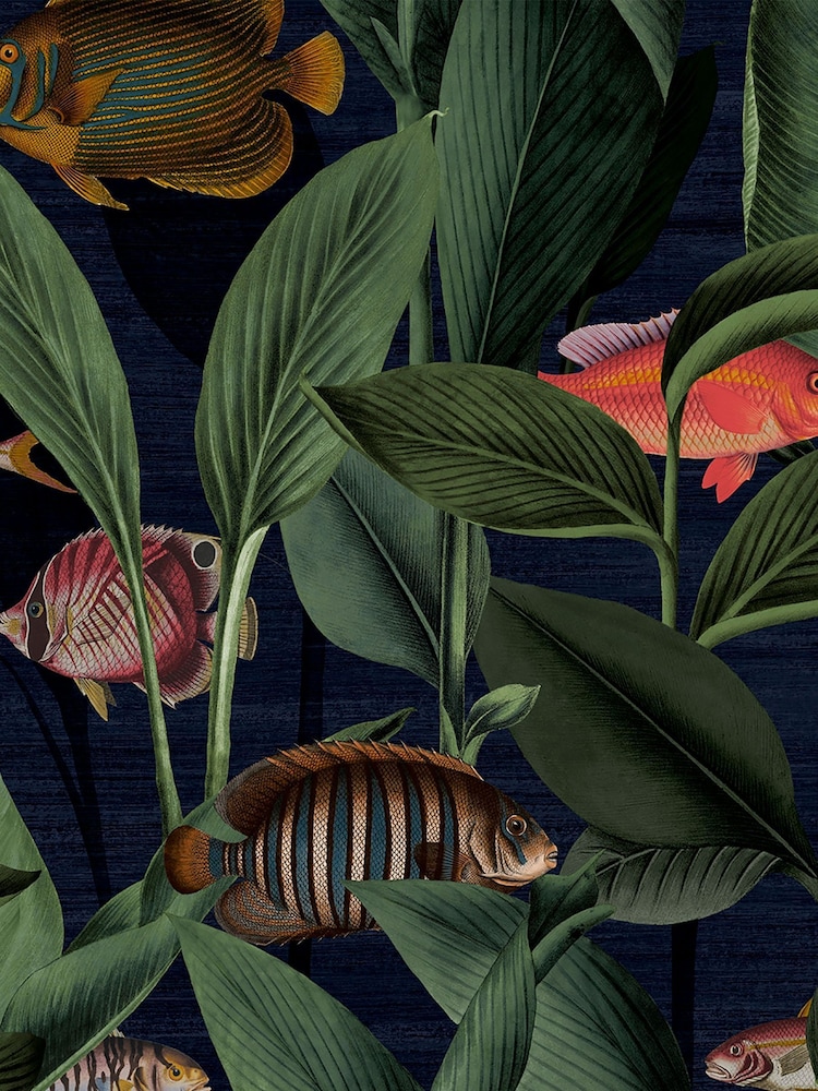 Graham & Brown Green Aquarium Deep Sea 10M Wallpaper - Image 2 of 3