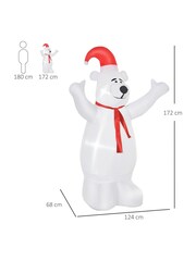 Homcom Red Outdoor 6ft Inflatable Christmas Snowman - Image 3 of 3