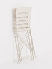 La Redoute Intérieurs Set of 2 Pebble Ozevan Folding Metal Chairs - Image 4 of 4