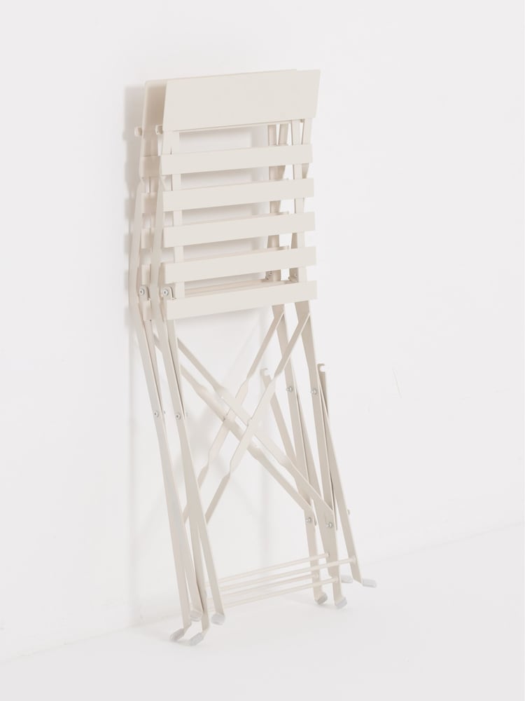 La Redoute Intérieurs Set of 2 Pebble Ozevan Folding Metal Chairs - Image 4 of 4 La Redoute Intérieurs Set of 2 Pebble Ozevan Folding Metal Chairs - Image 4 of 4