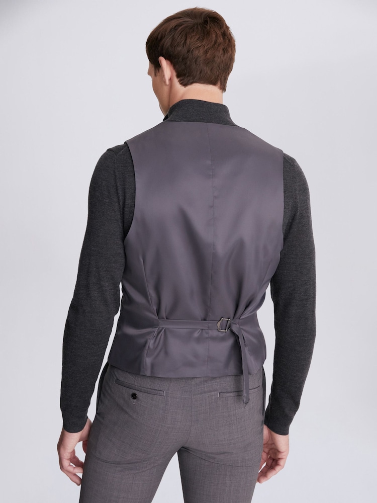 DKNY slim-fit kostuum in grijs: herenvest - Image 2 of 3