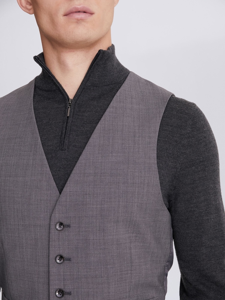 DKNY slim-fit kostuum in grijs: herenvest - Image 3 of 3