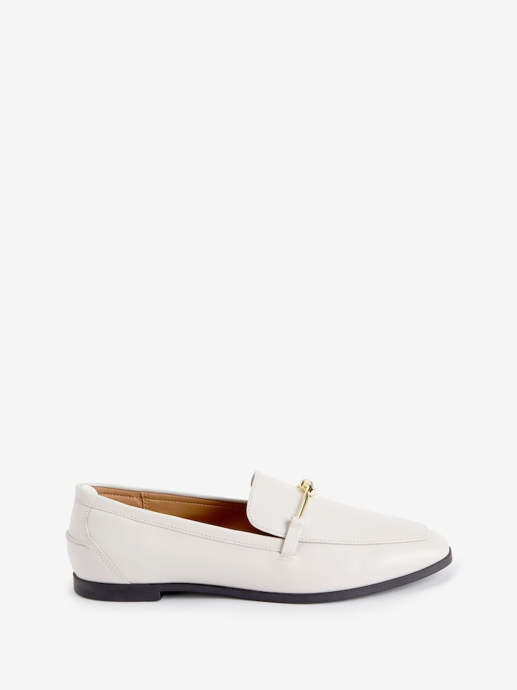 Porzellan/Weiß - Forever Comfort® Lederslipper mit Metall- und Knotendetails - Bild 1 von 8