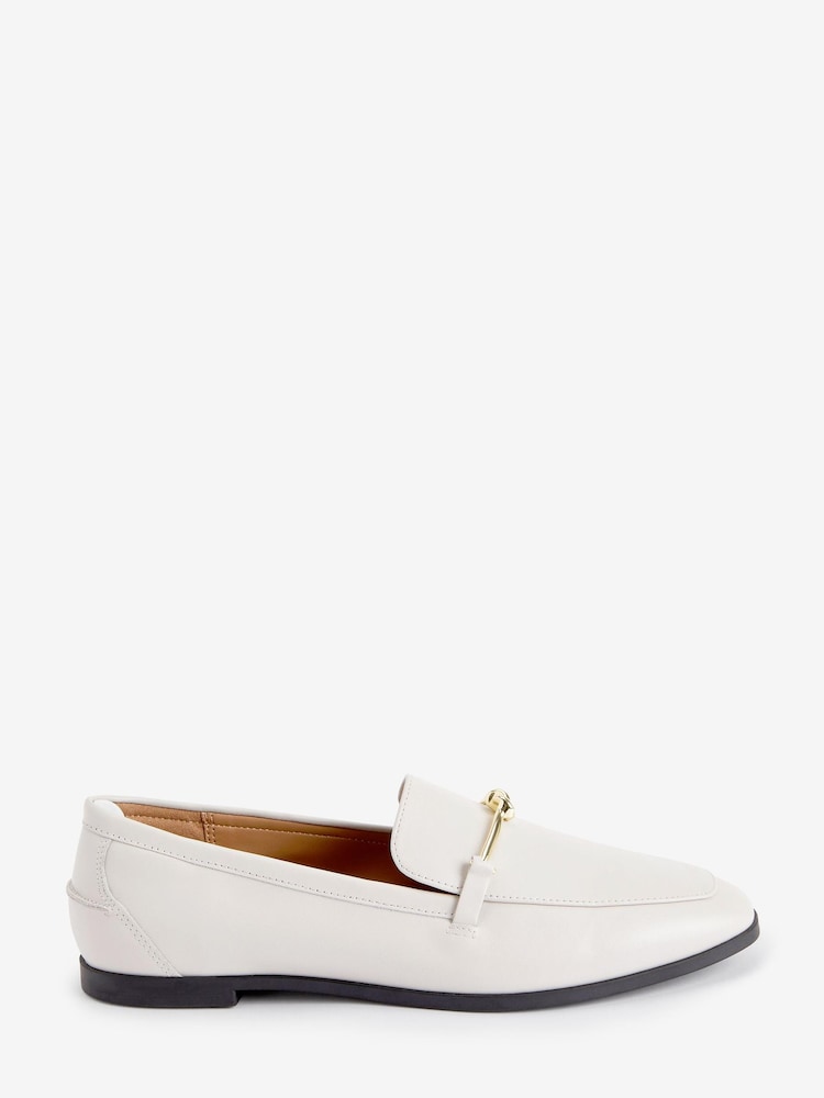 Bone White Forever Comfort® Leather Knot Hardware Loafers - Image 5 of 8