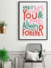 Sketchbook Design Multi You and Me Always and Forever - Black A3 Frame - Image 2 of 4