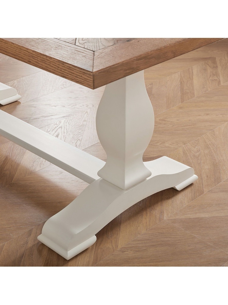 Bentley Designs Cream Belgrave 6 to 8 Seater Extendable Dining Table - Image 2 of 3