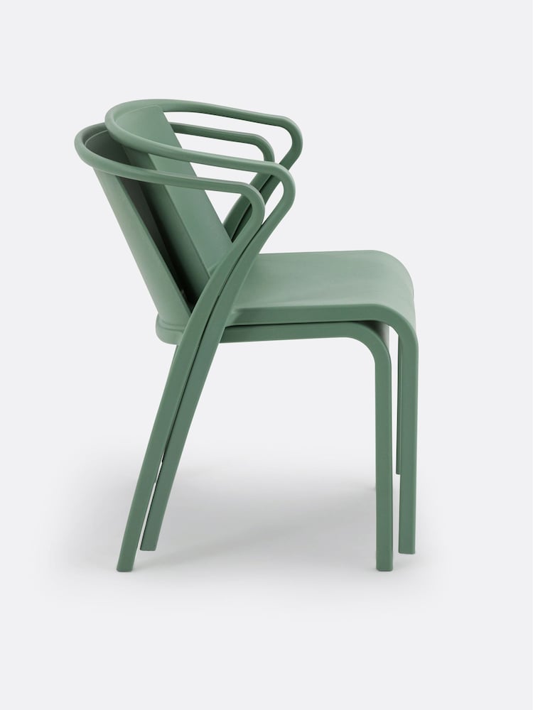 La Redoute Intérieurs Set of 2 Olive Green Predsida Polypropylene Armchairs - Image 1 of 6 La Redoute Intérieurs Set of 2 Olive Green Predsida Polypropylene Armchairs - Image 1 of 6
