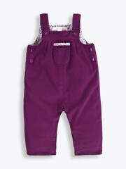 JoJo Maman Bébé Plum Pretty Cord Dungarees - Image 1 of 3