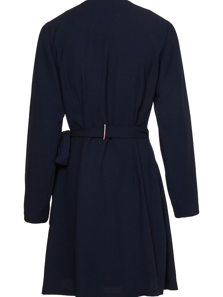 Tommy Hilfiger Blue Crepe Wrap Midi Dress - Image 5 of 5