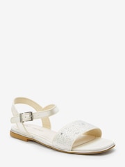 Mint Velvet White Sparkly Star Studded Sandals - Image 2 of 5