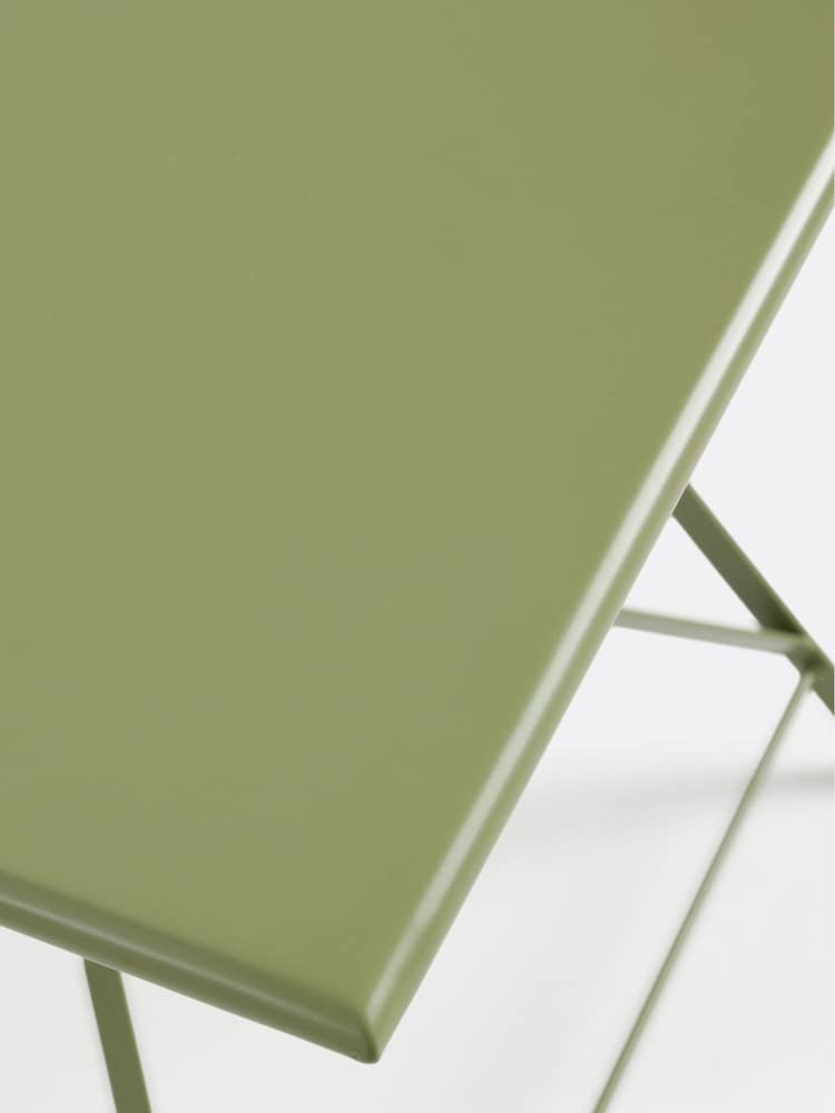 La Redoute Intérieurs Khaki Ozevan Square Folding Metal Table - Image 5 of 5