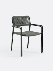 La Redoute Intérieurs Set of 2 Khaki Namy Steel and Rope Garden Armchairs - Image 3 of 5