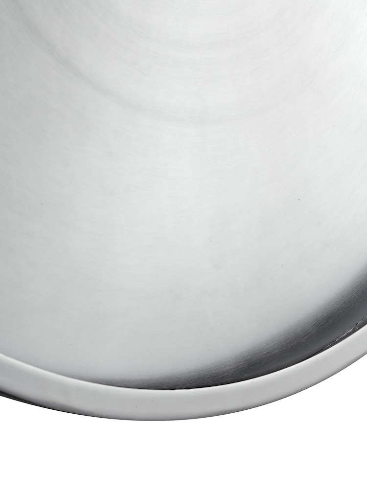 Pacific Brushed Nickel Round Wall Clock - Image 5 of 5