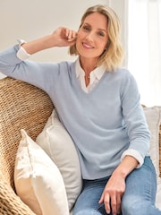 Pure Collection Cashmere V-Neck Sweater - Image 1 of 5