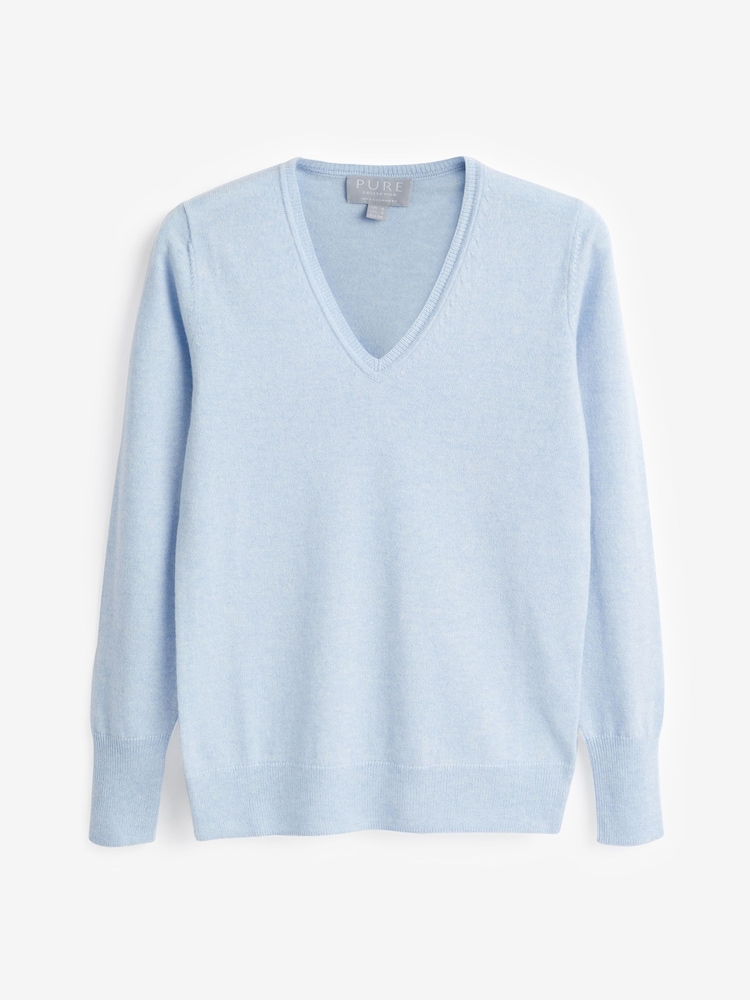 Pure Collection Cashmere V-Neck Sweater - Image 5 of 5