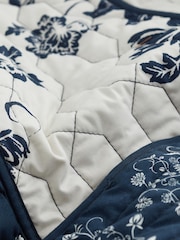 Navy Blue Quilted Floral Jacket - Image 7 of 7