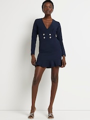 River Island Blue Blazer Dress - Image 1 of 5