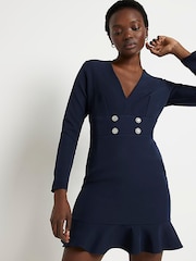 River Island Blue Blazer Dress - Image 3 of 5