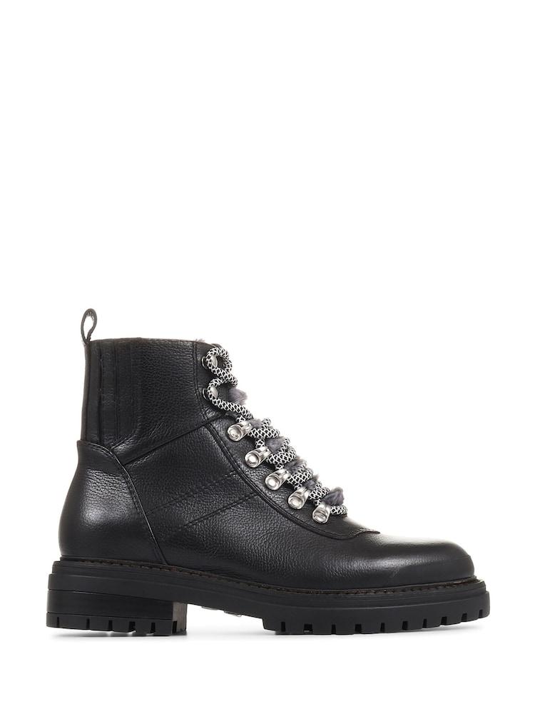 Jones Bootmaker Susanna Leather Black Hiker Boots - Image 2 of 6