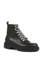 Jones Bootmaker Susanna Leather Black Hiker Boots - Image 3 of 6