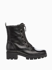 Gabor Banter Black Leather Ankle Boots - Image 1 of 5