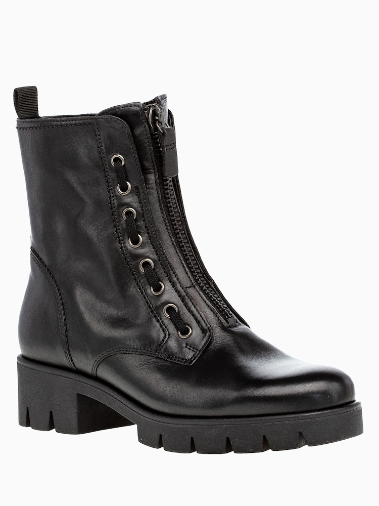 Gabor Banter Black Leather Ankle Boots - Image 5 of 5
