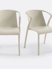 La Redoute Intérieurs Set of 2 Sand Predsida Polypropylene Armchairs - Image 1 of 4