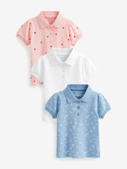 Pink/Blau - Poloshirts 3er-Pack (3 Monate–7 Jahre) - Bild 1 von 2