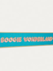 Oliver Bonas Green Boogie Wonderland Beaded Fabric Wall Art - Image 2 of 3