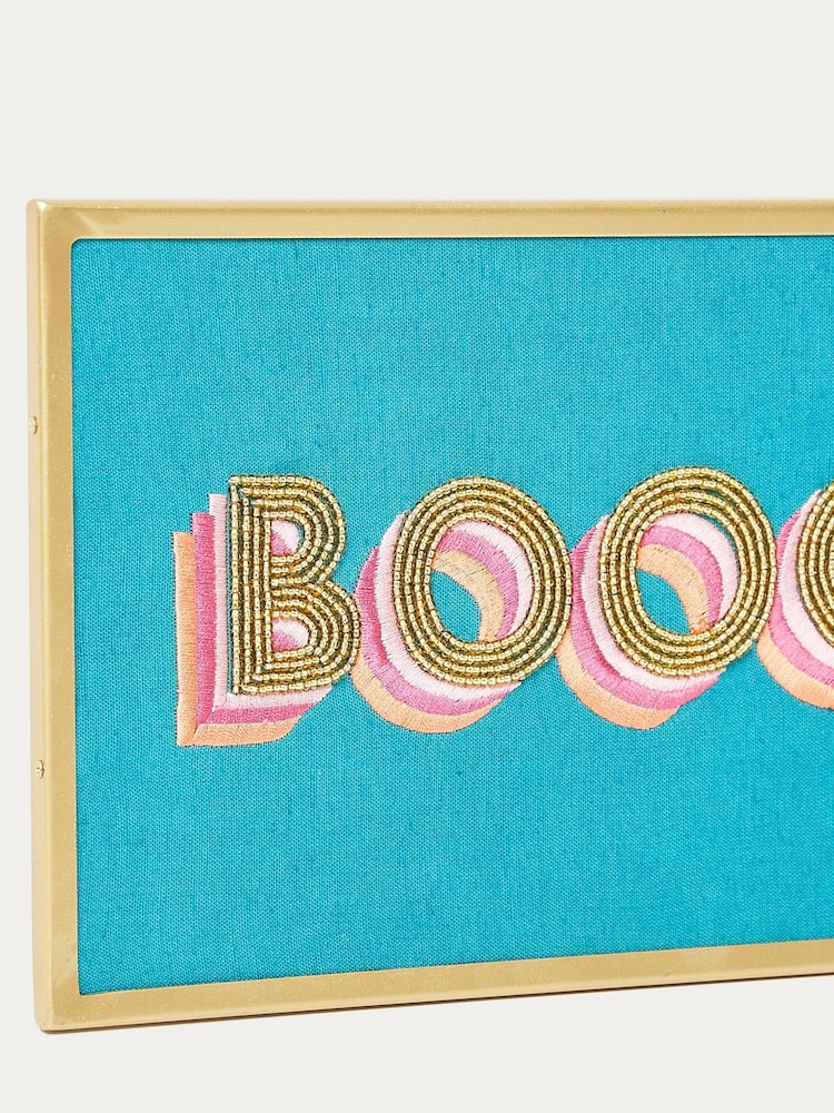 Oliver Bonas Green Boogie Wonderland Beaded Fabric Wall Art - Image 3 of 3