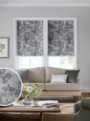 Laura Ashley Grey Eglantine Made To Measure Roman Blinds - Image 1 of 6