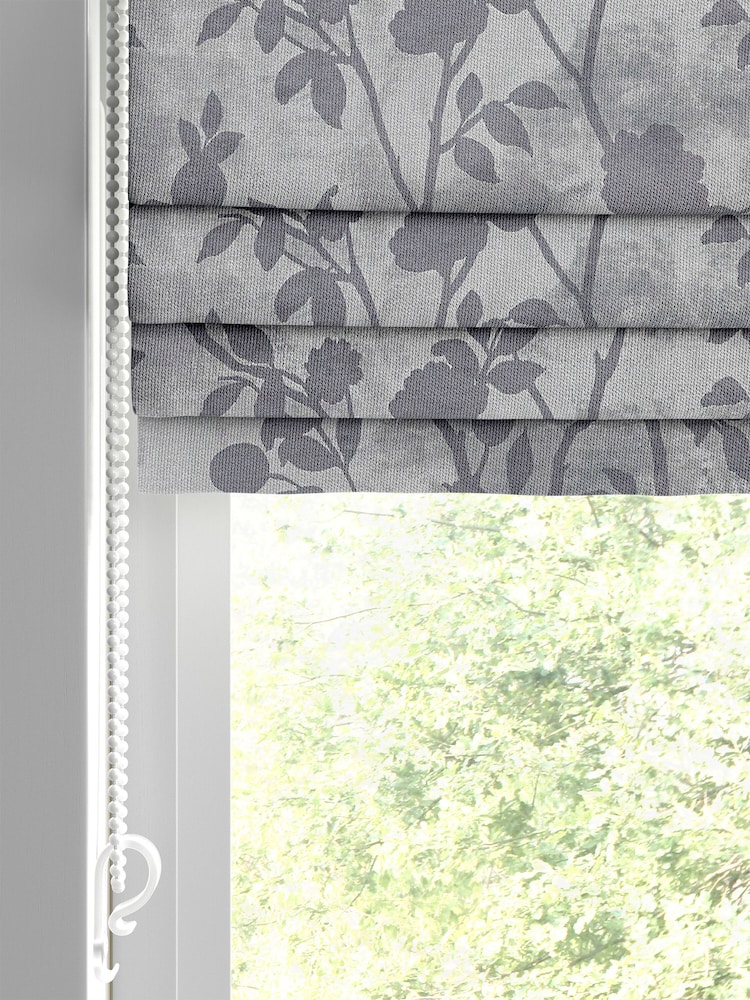 Laura Ashley Grey Eglantine Made To Measure Roman Blinds - Image 2 of 6