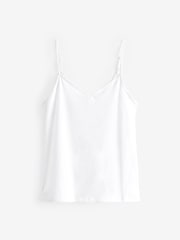 White V-Neck Thin Strap Vest - Image 4 of 5