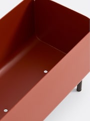 La Redoute Intérieurs Terracotta Fleury Low Metal Planter - Image 4 of 4