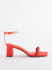 Orange Regular/Wide Fit Forever Comfort® Twist Jewel Block Heel Sandals - Image 2 of 5