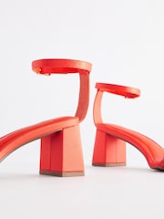 Orange Regular/Wide Fit Forever Comfort® Twist Jewel Block Heel Sandals - Image 5 of 5