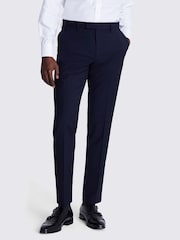 MOSS Dark Navy Blue Tailored Fit Trousers - Image 1 of 4