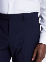 MOSS Dark Navy Blue Tailored Fit Trousers - Image 3 of 4