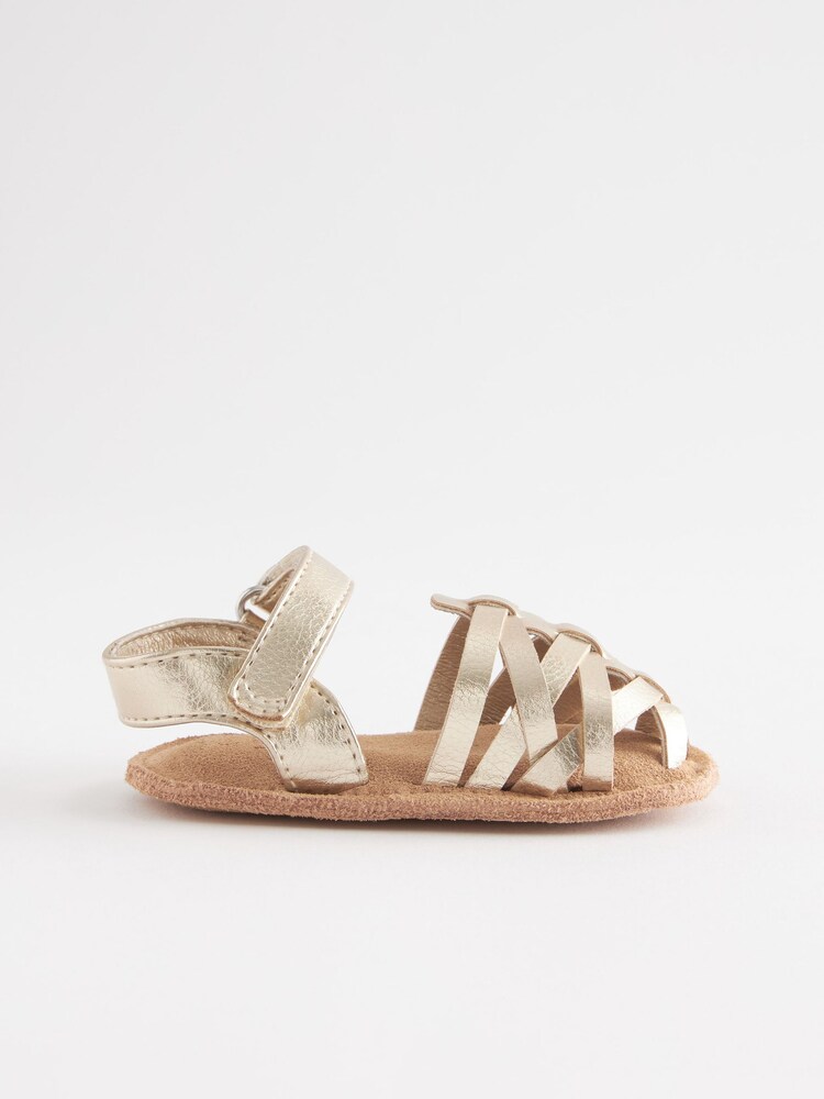 Gold Baby Ankle Strap Fisherman Sandals (0-18mths) - Image 2 of 4
