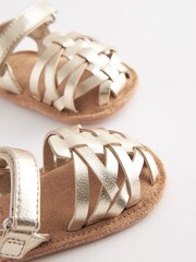 Gold Baby Ankle Strap Fisherman Sandals (0-18mths) - Image 3 of 4