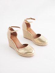 Gold Forever Comfort® Closed Toe High Wedges - Image 4 of 8