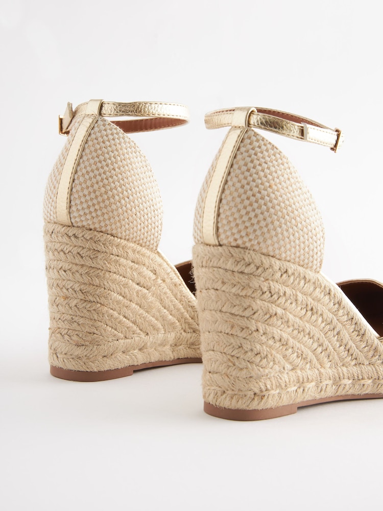 Gold Forever Comfort® Closed Toe High Wedges - Image 6 of 8