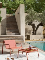 La Redoute Intérieurs Terracotta Low Aluminium and Textilene Armchair Lysa - Image 1 of 6