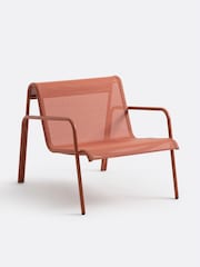 La Redoute Intérieurs Terracotta Low Aluminium and Textilene Armchair Lysa - Image 2 of 6