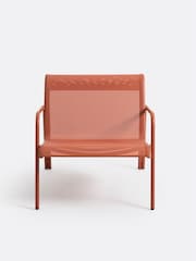 La Redoute Intérieurs Terracotta Low Aluminium and Textilene Armchair Lysa - Image 3 of 6