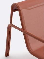 La Redoute Intérieurs Terracotta Low Aluminium and Textilene Armchair Lysa - Image 5 of 6