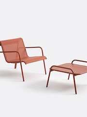 La Redoute Intérieurs Terracotta Low Aluminium and Textilene Armchair Lysa - Image 6 of 6