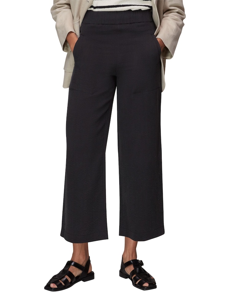 Whistles Jade Black Side Zip Trousers - Image 1 of 4